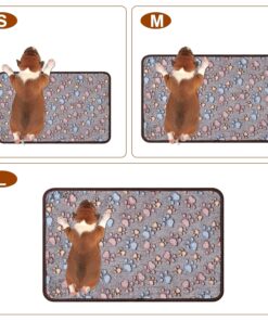 1 Pack 3 Blankets Super Soft Fluffy Premium Fleece Pet Blanket Flannel Paw Printed Throw for Dog Puppy Cat (Small 23x16'', Dark Coffee, Brown, Purple)