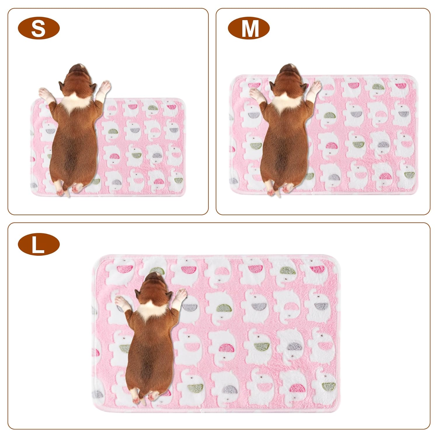1 Pack 3 Blankets Super Soft Fluffy Premium Fleece Pet Blanket Flannel Paw Printed Throw for Dog Puppy Cat (Small 23x16'', Pink, Yellow, Blue)