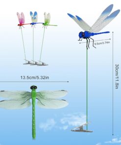 10 PCS Dragon Fly Clips for Bugs Repellent, Dragonfly Clips to Keep Bugs Away,Dragonfly Clip Bug Repellent for Garden Stakes Decor Yard Ornaments for Hat & Horse, Fly Scare...
