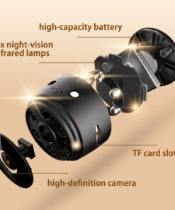 1080P Hidden Camera Spy Camera WiFi, Mini Nanny Cam with Night Vision, Motion Detection, Small Wireless Home Security Surveillance Cam for Indoor, Pet, Baby, Nanny Monitoring