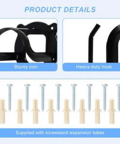 12 Counts Horse Bridle Rack, Bridle Bracket Bridle Hooks with Tubes and Screw, Horse Tack Storage Halter Hanger Metal Bridle Holder for Tack Room,Horse Blanket Rack,Bridle...
