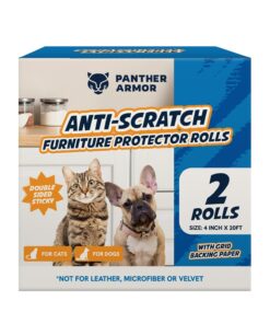 12 Pack Cat Scratch Furniture Protector Tape Sheets – Double-Sided Sticky Training (5 XL, 5 Large, 2 Medium) – Anti-Scratch Couch & Sofa Guard – Clear – Not for Leather, Velvet,...