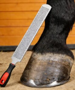 13 Inches Hoof Rasp,Farrier Rasp,Farrier Tools,Professional Carbon Steel Farrier File Tool with Rubber Handle,Heavy Duty Trimming Tool for Horses,Cattle,Goats,and Donkeys