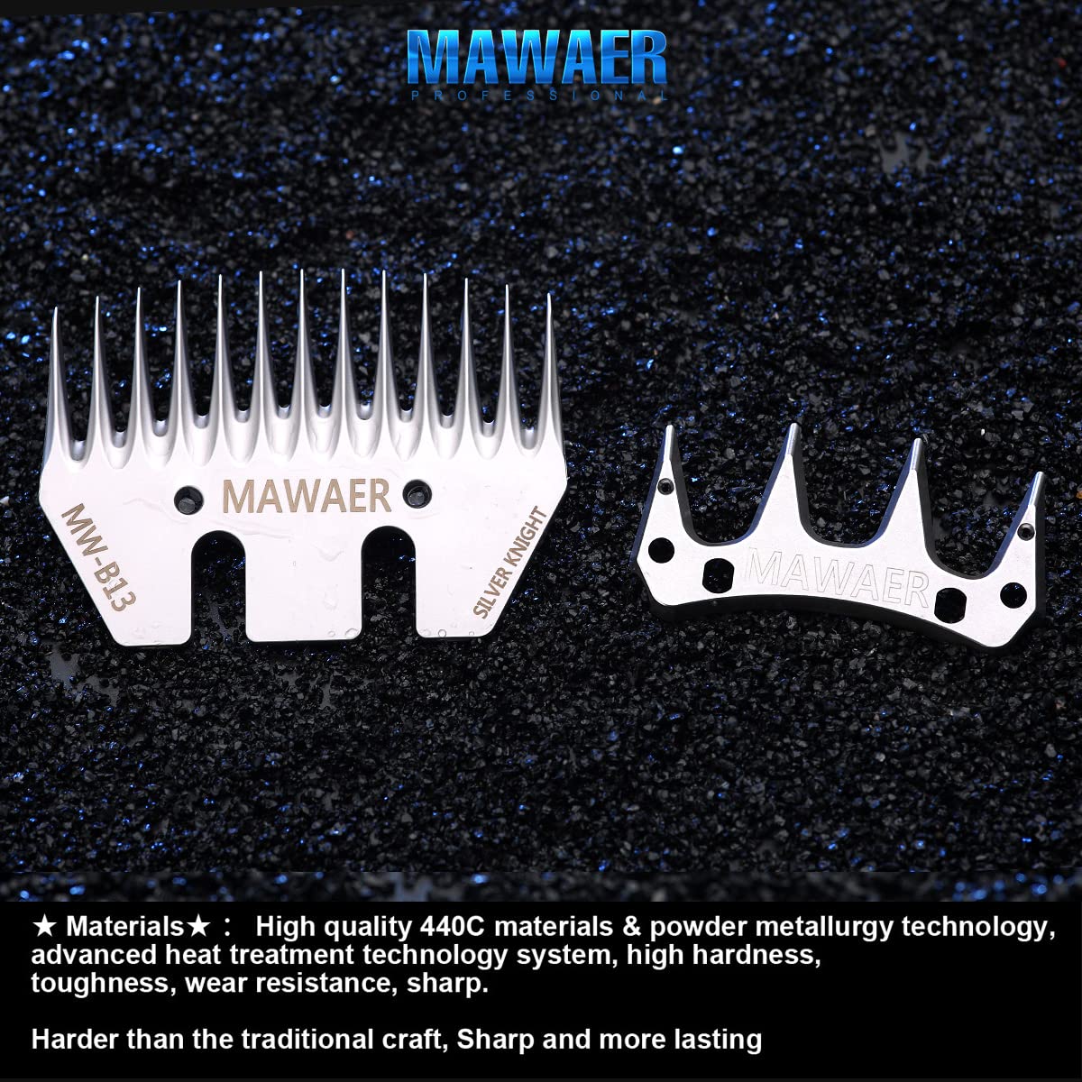 13 Tooth Pet & Livestock Shearing Replacement Blades for fit Oster, Lister, Heiniger Sheep Clippers, Detachable Animal Trimmer Shears for Grooming Goats, Lambs, Llamas, Alpacas...