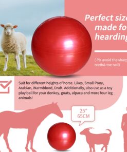 17-Inch Horse Balls Mega Equine Ball for Play Training Horse Soccer Ball Anti-Burst Herding Balls for Horses Goat Donkey