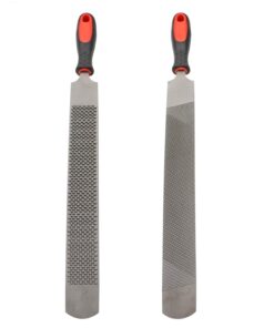 18 Inch Hoof Rasp, Horseshoe File with Rubber Handle, Carbon Steel Farrier File Tool, Suitable for Horse/Goat/Cow/Donkey/Animal Hooves, Strong