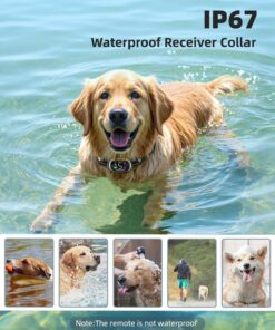 2-in-1 Dog Shock Collar and Bark Collar for Dogs – 3300FT Dog Training Collar with Remote, IP67 Waterproof e Collar with Anti-Bark/Beep/Vibration/Shock Modes for Small Medium...
