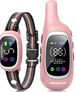 2-in-1 Dog Shock Collar and Bark Collar for Dogs – 3300FT Dog Training Collar with Remote, IP67 Waterproof e Collar with Anti-Bark/Beep/Vibration/Shock Modes for Small Medium...