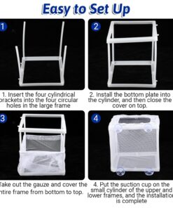 2 Pack Fish Incubator Mesh Box Aquarium, 6.3