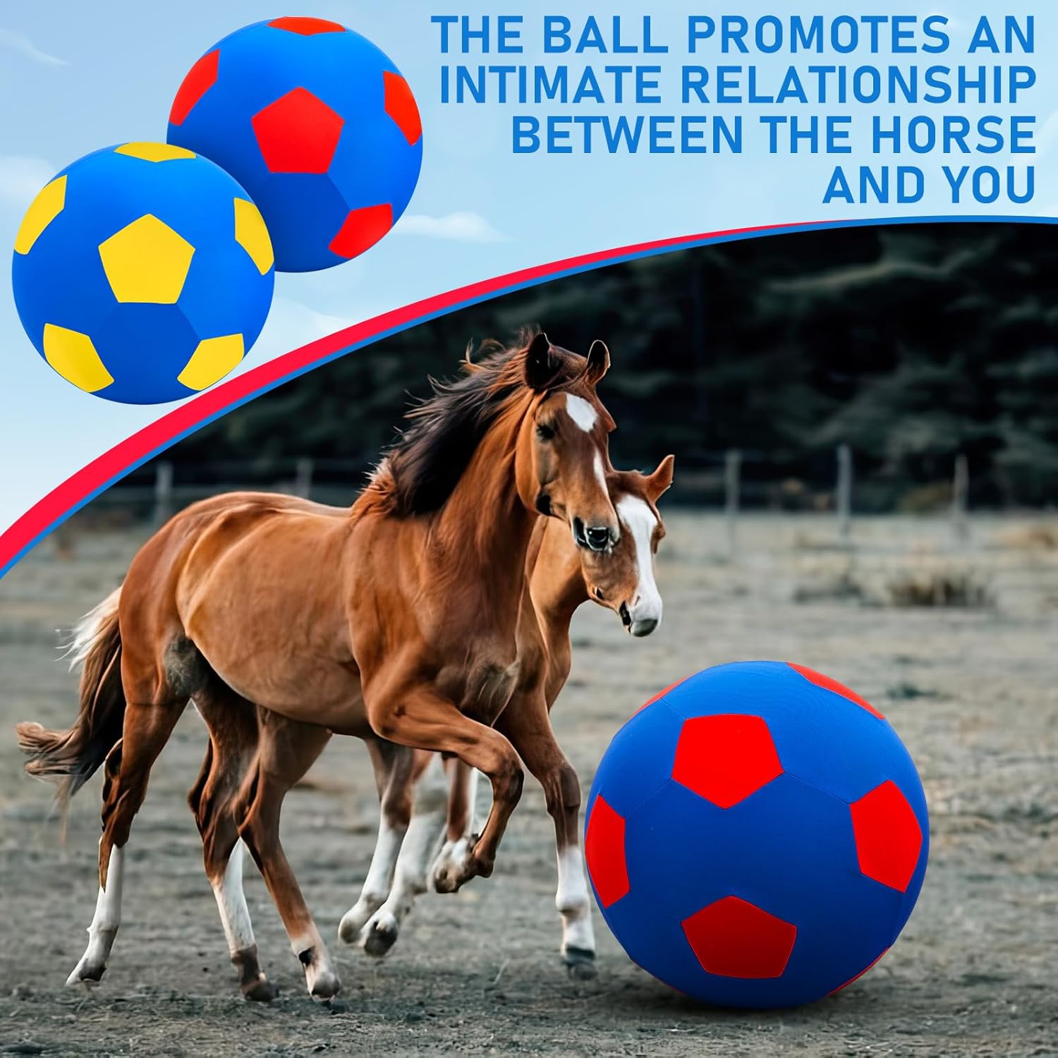 2 Pcs 40 Inch Horse Ball Covers Please Watch VCR for How to Inflation Mega Herding Play Covers for Horse Herding Ball (Vibrant Style)