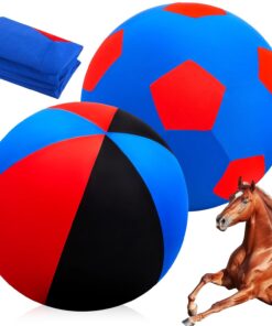 2 Pcs 40 Inch Horse Ball Covers Please Watch VCR for How to Inflation Mega Herding Play Covers for Horse Herding Ball (Vibrant Style)