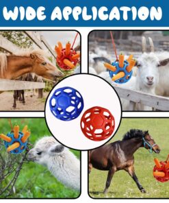 2 Pcs Novelty Hay Ball for Horses to Play with and Relieve Stress, Bright Color Hay Balls for Goats to Avoid Boredom