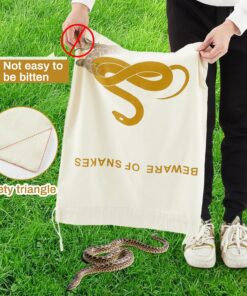 2 Pcs Snake Reptile Bag with Drawstring 20 x 28 Inch Snake Hunting Sack Pouches with Sewn Bottom Corners for Capturing Moving Transporting Hunting Catching Reptile Small Animal