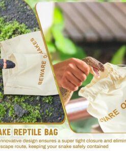 2 Pcs Snake Reptile Bag with Drawstring 20 x 28 Inch Snake Hunting Sack Pouches with Sewn Bottom Corners for Capturing Moving Transporting Hunting Catching Reptile Small Animal
