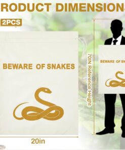 2 Pcs Snake Reptile Bag with Drawstring 20 x 28 Inch Snake Hunting Sack Pouches with Sewn Bottom Corners for Capturing Moving Transporting Hunting Catching Reptile Small Animal