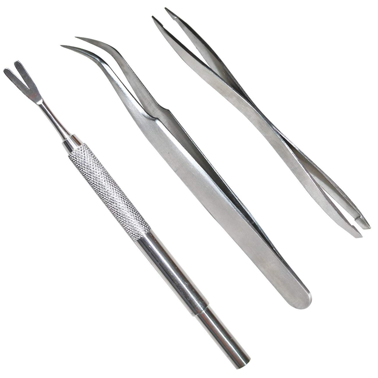 3 Pack Tick Remover Tool Set Stainless Steel Tick Remover Kit for Cats and Dogs