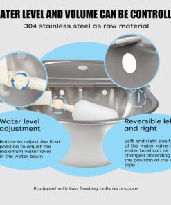 304 Stainless Steel Automatic Water Dispenser for Dogs & Livestock - Outdoor Dog Bowl, Horse & Goat Waterer