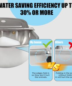 304 Stainless Steel Automatic Water Dispenser for Dogs & Livestock - Outdoor Dog Bowl, Horse & Goat Waterer