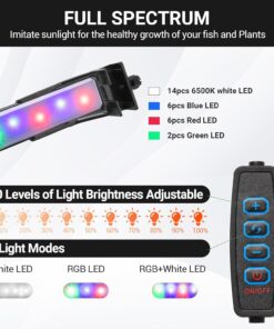 3.5 Gallon Betta Fish Tank, All in One Aquarium Starter Kits with Back Filter, Adjustable Pump, 25W Heater, Thermometer Strip, LED Light with Timer & Water Changer Kit, Nano...