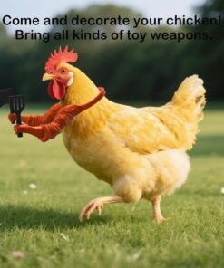 3pcs Plastic Chicken Arms to Put on Chickens, Funny Chicken Costumes with 13pcs Props, Creative Toy Accessories for Chicken Cosplay and Social Media Content