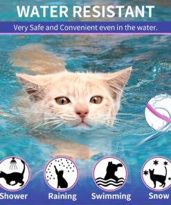 4 Pack Flea Collar for Cats, 32 Months Flea and Tick Prevention for Cat, Waterproof & Natural Cat Flea and Tick Treatment, Adjustable for Cats Kittens(Blue&Pink)