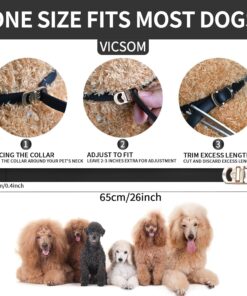 4 Pack Flea & Tick Protection for Dogs, 32-Month Waterproof Adjustable Repellent Collar, Long-Lasting Pest Prevention for Small Medium Large Breeds, Black