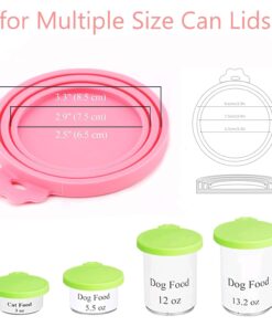 4 Pack Pet Food Can Cover Silicone Can Lids for Dog and Cat Food(Universal Size, One fit 3 Standard Size Food Cans)