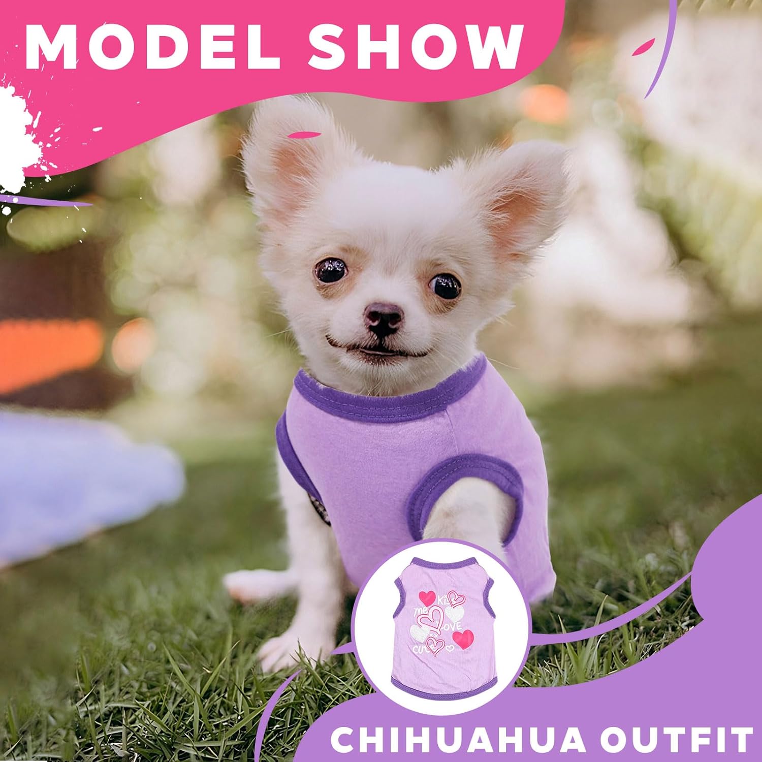 4 Pieces Chihuahua Clothes Cute Dog Clothes for Small Dogs Girl Puppy Shirt Yorkie Clothes Soft Pink Extra Small Dog Pet Clothing Comfortable XXS
