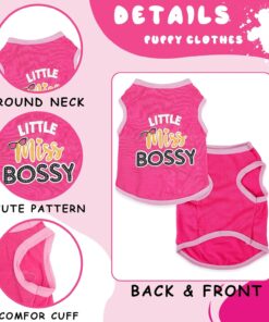 4 Pieces Chihuahua Clothes Cute Dog Clothes for Small Dogs Girl Puppy Shirt Yorkie Clothes Soft Pink Extra Small Dog Pet Clothing Comfortable XXS