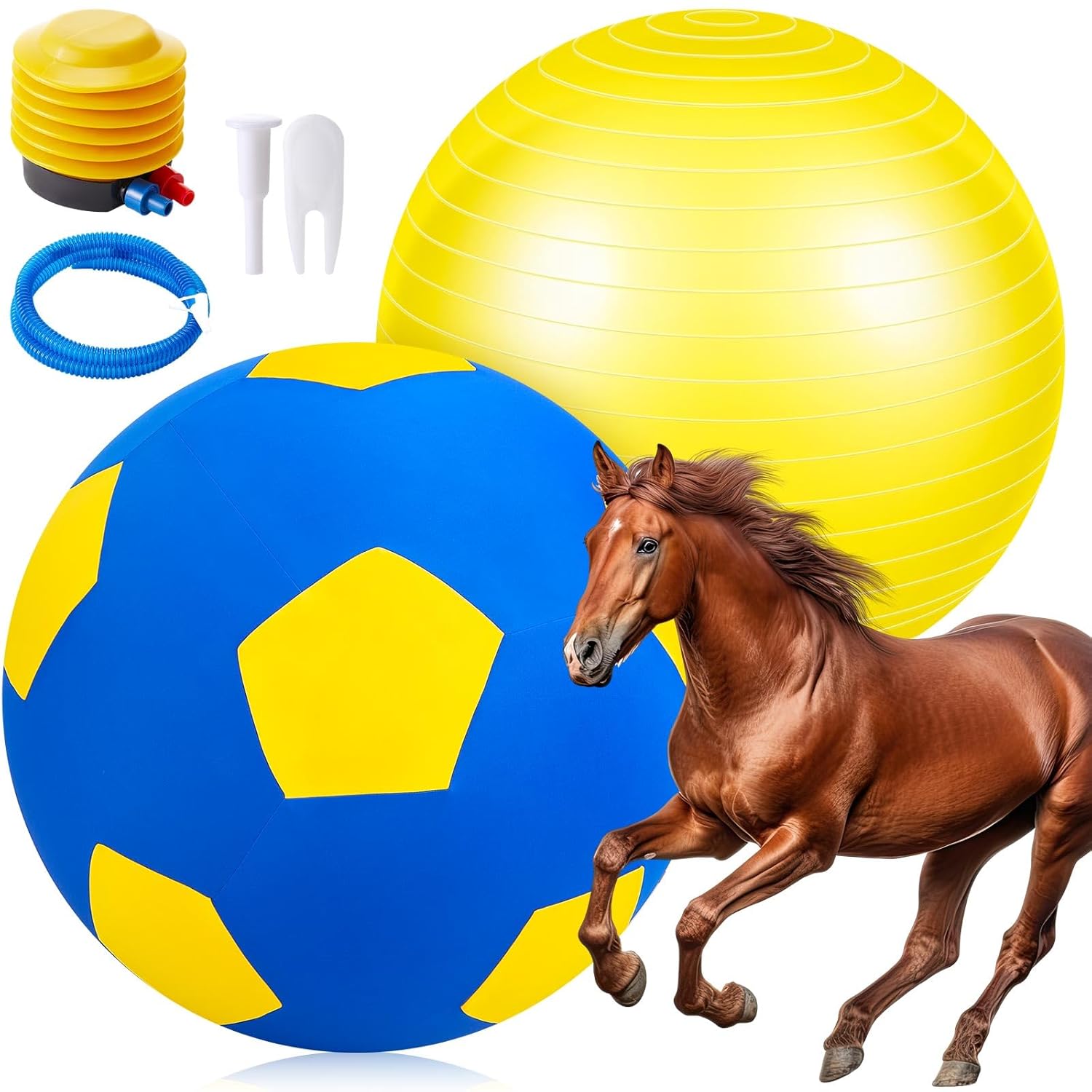 40 Inch Giant Herding Ball with Cover Anti Burst Ball Please Watch VCR for How to Inflation Horse Toys for Horses Stall Entertainment Play, Pump Included(Red, Red, Black, Stylish)