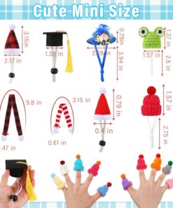 44 Pcs Hamster Hats with Scarf Set, Small Animal Hats Bulk Guinea Pig Costume Accessories Cute Tiny Mini Knitted Gift for Small Animals Pets Snakes Lizards Hedgehog Holiday Party