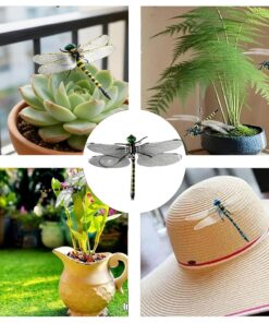 4PCS Dragonfly Clip, 3D Fake Dragonfly Clips to Keep B ugs Away,Artificial Dragon Fly for Deer and Horse,Fly Scare Devices for Indoor Outdoor