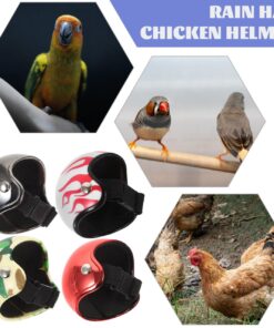 4Pcs Hens Helmet Chicken Pet Safety Helmet Bird Hens Hat Headwear Adjustable Elastic Small Pet Hard Hat Costumes Accessories for Chicken Bird Parrot Parakeet
