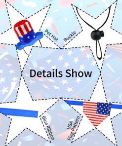 4Pcs Independence Day Bearded Dragon Costume Set - Uncle Sam & American Flag Hats for Bearded Dragons & Lizards