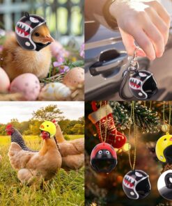 5 Pcs Mini Chicken Helmet, Funny Pet Hat Decorations, Adjustable Elastic Strap Safety Headwear, Chicken Guard Helmets for Rooster Duck Bird Parrot Hamster Poultry Stylish Show...