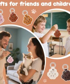 5PCS Pet Hair Storage Keychain, Pet Dog Cat Hair Collector Paw Shaped fur keepsake Keychains, pet enthusiast commemorative gift