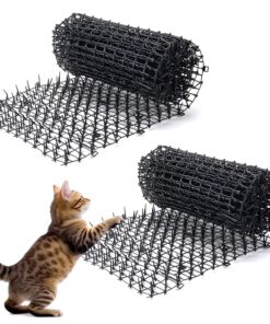 6.5ft Cat Scat Mat with Soft Spikes, Humane Indoor/Outdoor Cat Deterrent Mat for Garden, Countertops & Furniture, 78