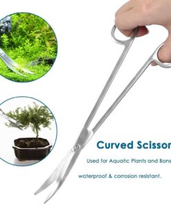 7 in 1 Aquarium Aquascaping Tools Kits,Stainless Steel Aquarium Plant Tools Tweezers Scissors Scrapers for Aquarium Tank Clean Fish Tank Aquascape Tools Sets