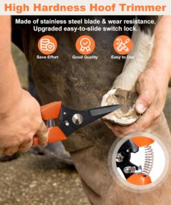 8 inch Farrier Tools Kit (8 Piece) Horse Goat Hoof Trimmers Carbon Steel Nippers Shears Nail Clipper, Mini Rasp, Hoof Trimming Cutter Knife, File for Pig Sheep Donkey Equine...
