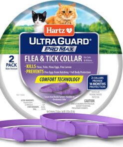 Hartz UltraGuard ProMax Flea & Tick Collar for Cats I 14 Months Protection I Soft & Comfortable | Flea & Tick Prevention