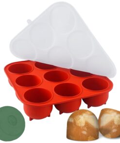 9-Cavity Silicone Frozen Dog Treat Mold with Lid for Woof Pupsicle & Power Chewer Pupsicle Large 25-75lbs,Reusable Frozen Dog Treat Tray Mold for Pupsicle