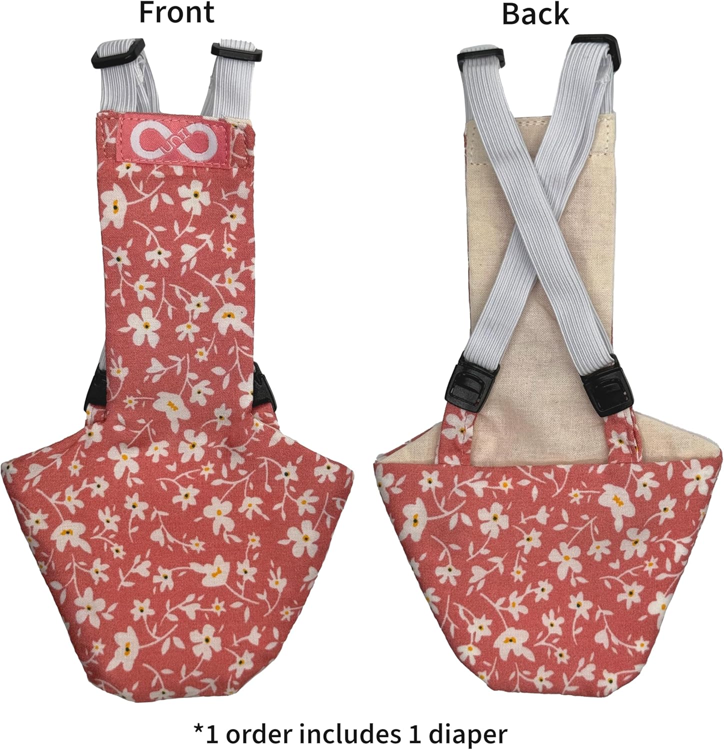 Chicken Diapers Duck Diaper Diaperalls for Hens, Roosters, Ducks, Ducklings - Reusable, Adjustable by Uni Infinity (Pink Floral, Duck Small, 1, Count) - Ảnh 5