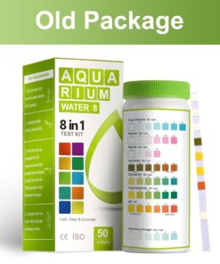 AAwipes 8-in-1 Aquarium Test Kit for Fish Tanks - Quick & Accurate Water Testing Strips for Aquariums & Ponds. Tests pH, Ammonia, Alkalinity, Hardness, Chlorine, etc. (K02-50)