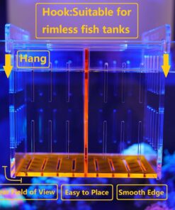 Acrylic Acclimation Box for Saltwater Fish and Reef Coral Quarantine Isolation Box for Aquarium Fish Hydroponic Plant External Breeding Box