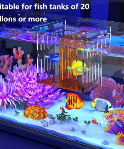Acrylic Acclimation Box for Saltwater Fish and Reef Coral Quarantine Isolation Box for Aquarium Fish Hydroponic Plant External Breeding Box