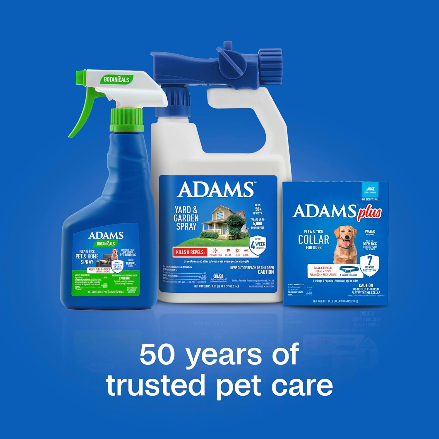 ADAMS Plus Flea & Tick Collar for Large Dogs, Flea Collar for 7-Month Prevention, Adjustable Collar Fits Large Dogs & Puppies, Kills Fleas & Ticks, 1 Count