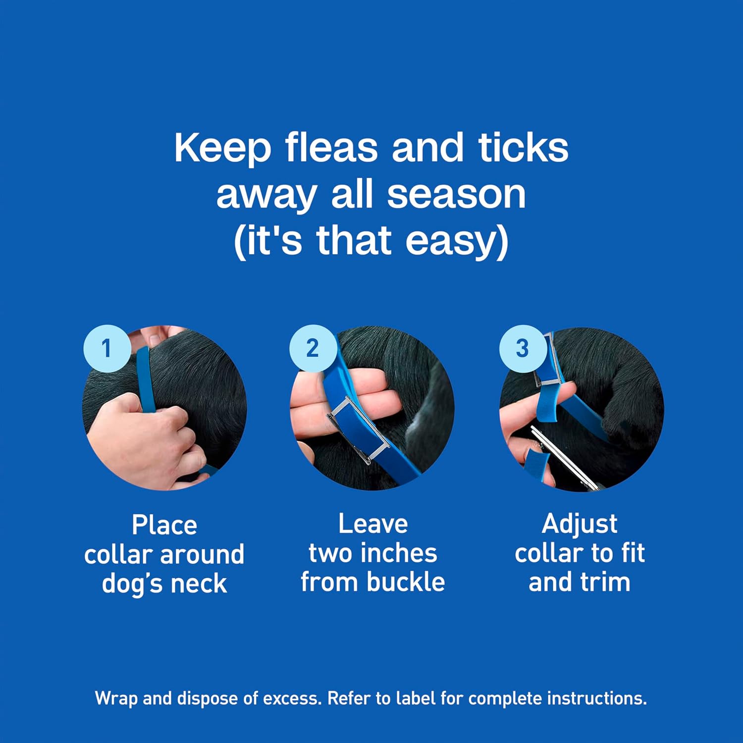 ADAMS Plus Flea & Tick Collar for Large Dogs, Flea Collar for 7-Month Prevention, Adjustable Collar Fits Large Dogs & Puppies, Kills Fleas & Ticks, 1 Count