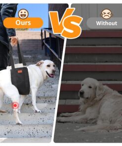Adjustable Dog Lift Harness Dog Sling for Large Dogs Hind Leg Support Soft Lift Support and Rehab Harness for Weak Rear Legs, Helps Senior, Injured, Disabled and After ACL...