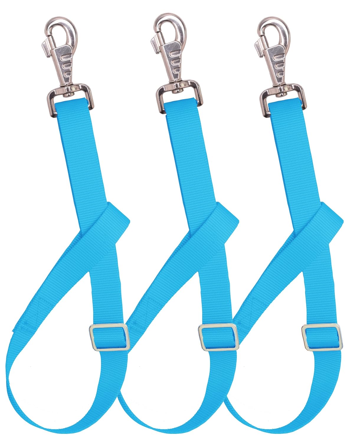 Adjustable Nylon Bucket Strap (3 Pack)- for Hay Nets, Water Buckets, Hanging Strap,Horse Outdoor Feeders,Heavy Duty Horse Water Feed, 30" (Black)