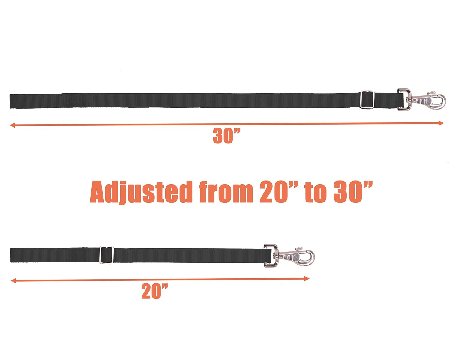 Adjustable Nylon Bucket Strap (3 Pack)- for Hay Nets, Water Buckets, Hanging Strap,Horse Outdoor Feeders,Heavy Duty Horse Water Feed, 30" (Black)
